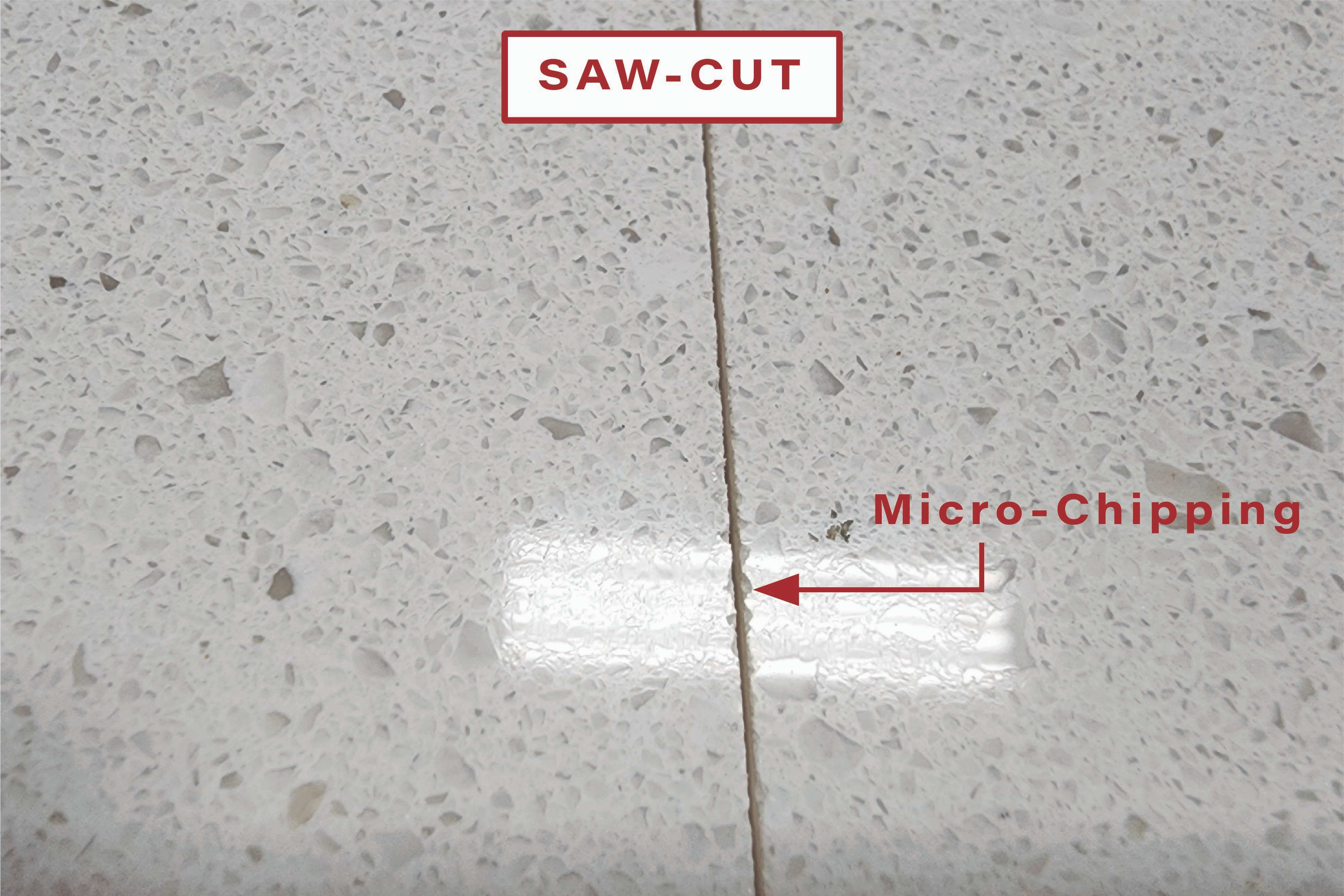 micro chipping with saw cut